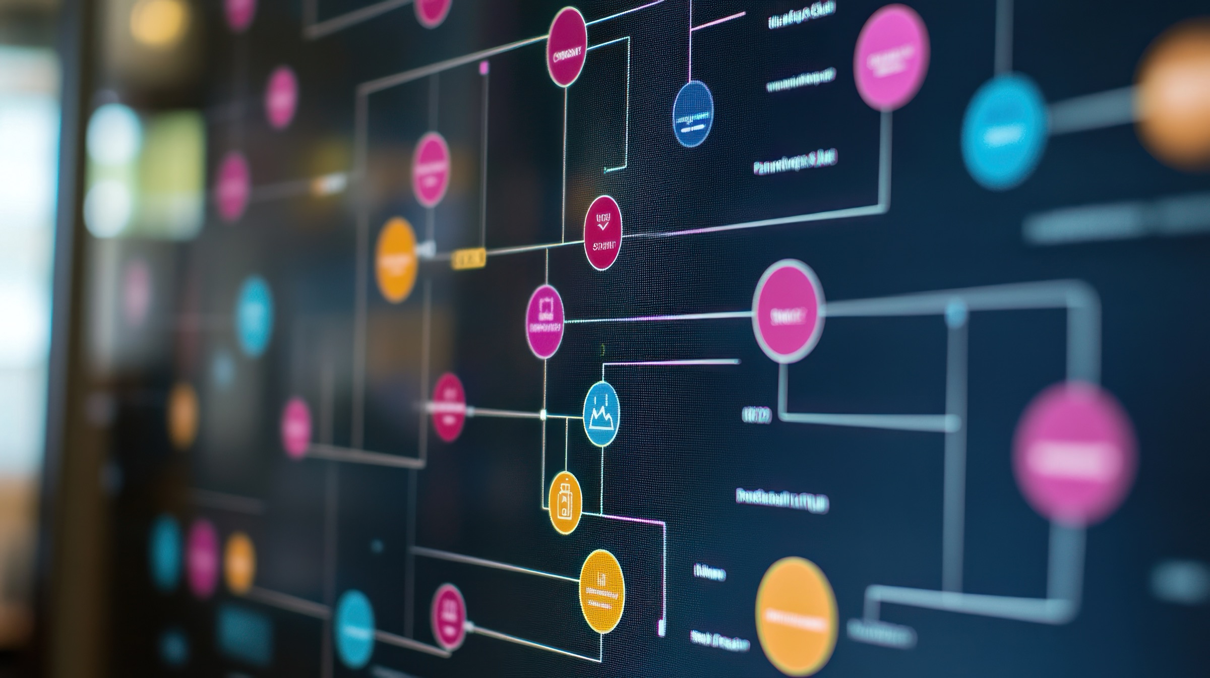 Schéma de parcours utilisateur et connexions digitales