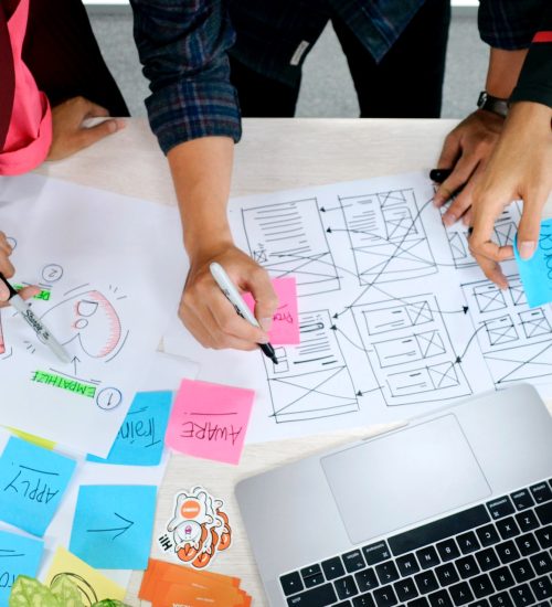 Espace de travail pour la création d'un site internet